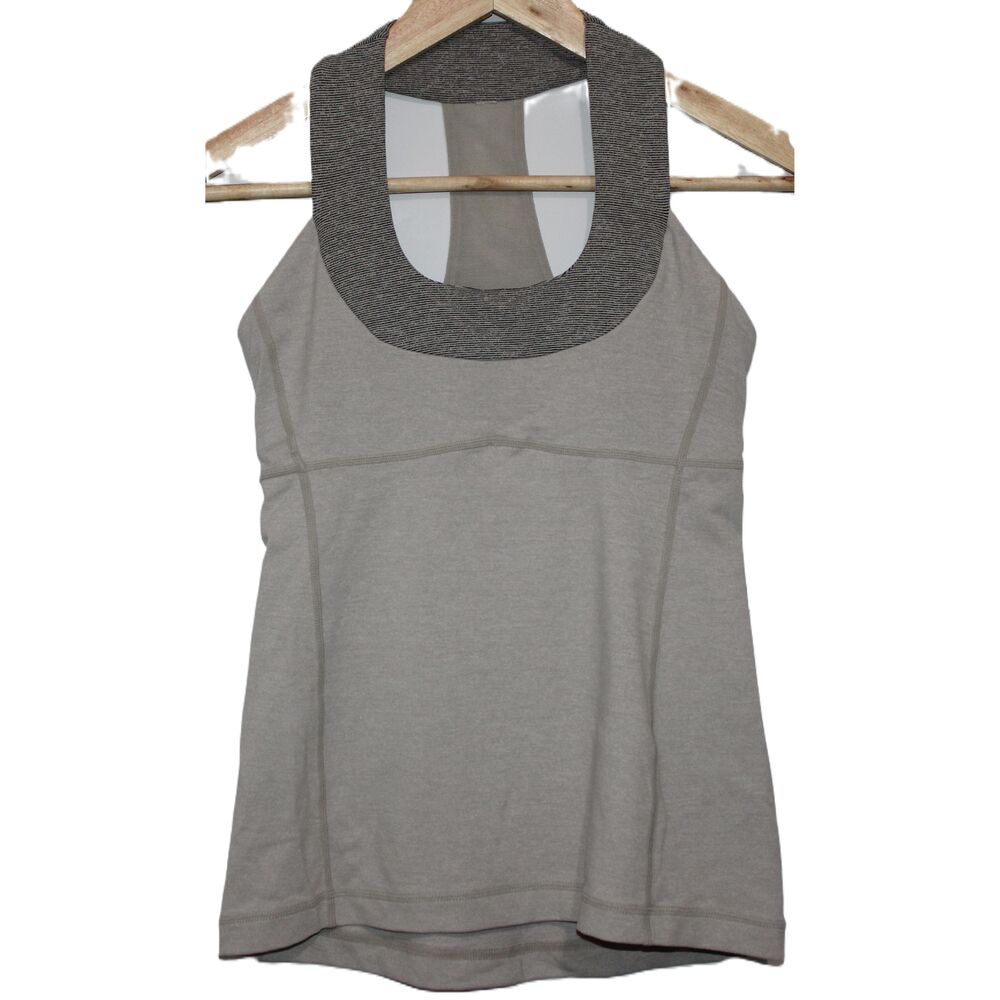 Womens Lululemon Swiftly Tech Gray Seamless Athletic Training Tank Top Size 4